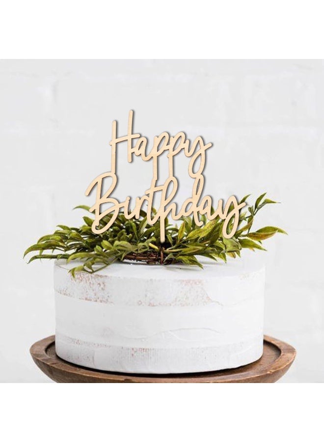Yallazilla Wooden Cake Topper - Happy Birthday Cake Topper - Image 1